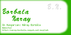 borbala naray business card